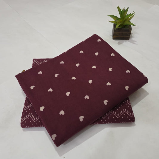 Pure Cotton Handblock Printed 2PC Top-Bottom Suit Set