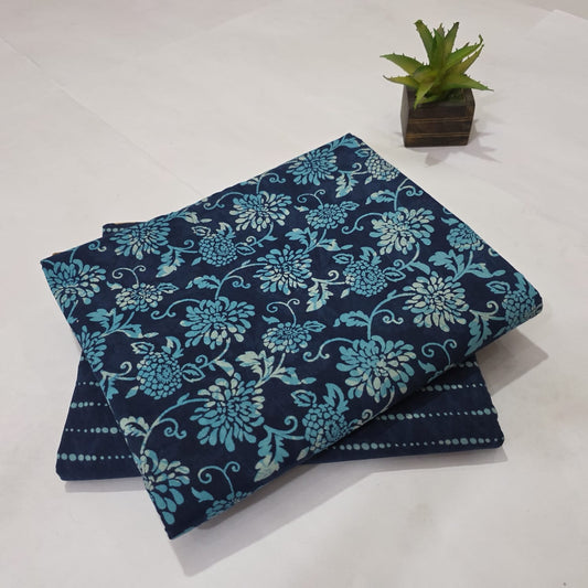 Pure Cotton Handblock Printed 2PC Top-Bottom Suit Set