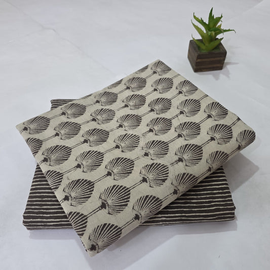 Pure Cotton Handblock Printed  2PC Top-Bottom Set