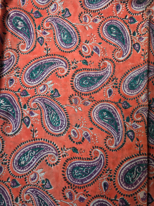 Pure Soft Cotton Handblock Printed Fabric