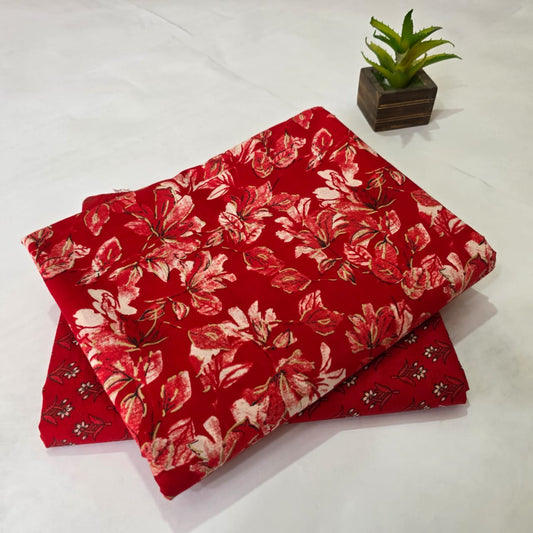 Pure Cotton Handblock Printed 2PC Top-Bottom Suit Set