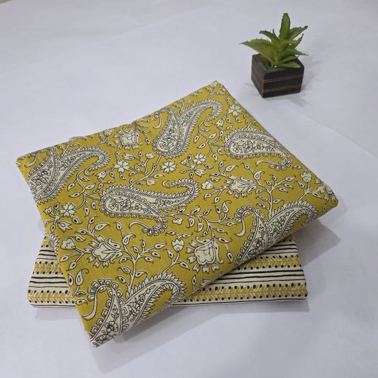 Pure Soft Cotton Handblock Printed 2PC Top-Bottom Suit Set