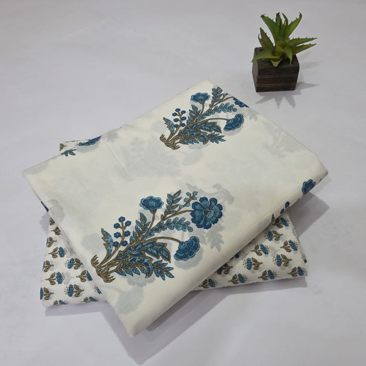 Pure Cotton Handblock Printed 2PC Top-Bottom Suit Set