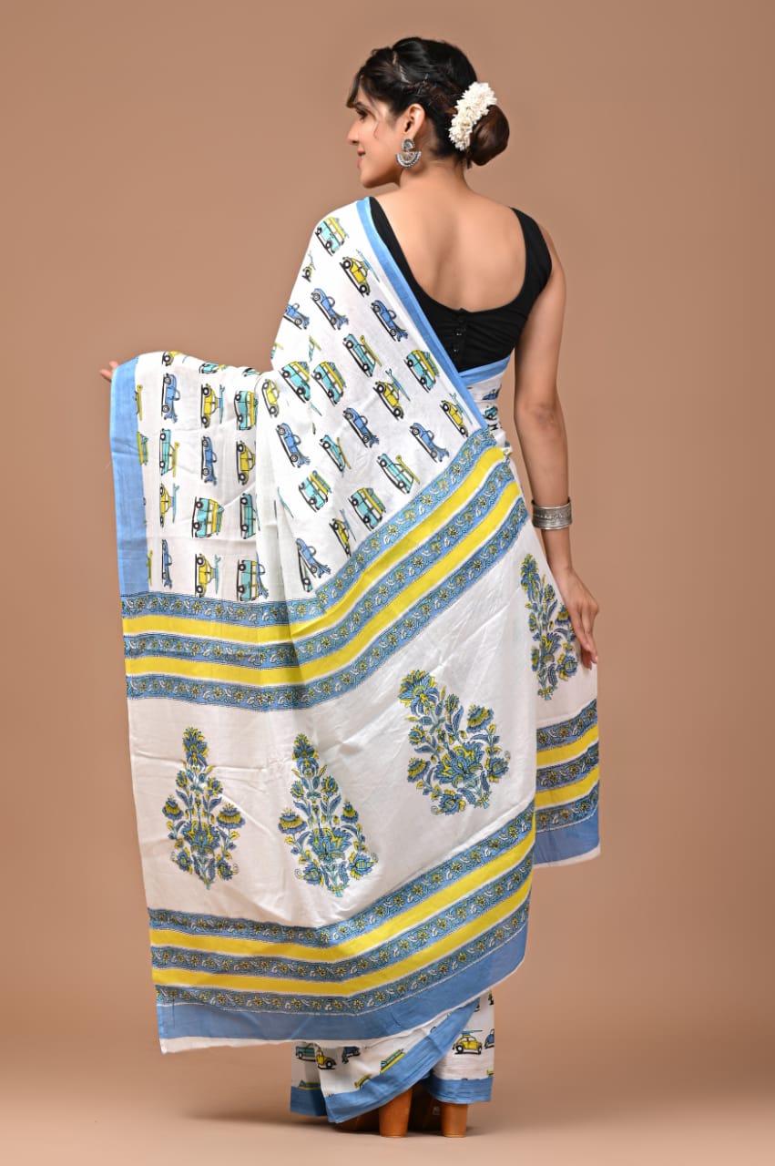 Pure Soft Cotton Saree With Blouse Piece