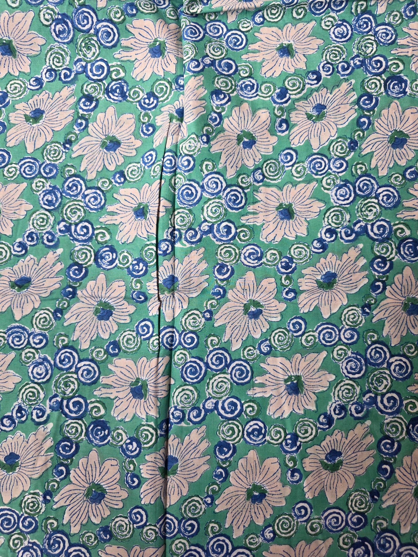 Pure Soft Cotton Handblock Printed Fabric