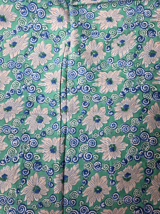 Pure Soft Cotton Handblock Printed Fabric
