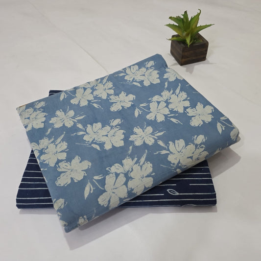 Pure Cotton Handblock Printed 2PC Top-Bottom Suit Set