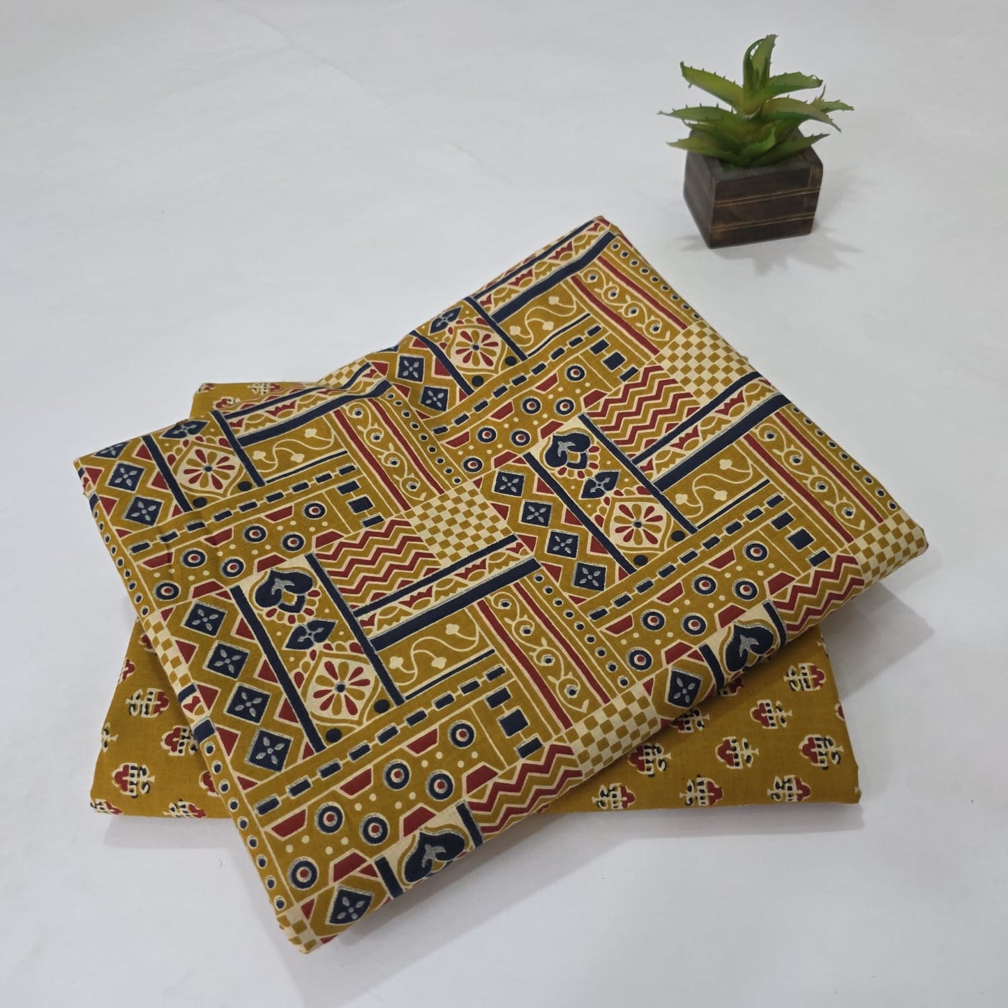 Pure Soft Cotton Handblock Printed 2PC Top-Bottom Suit Set