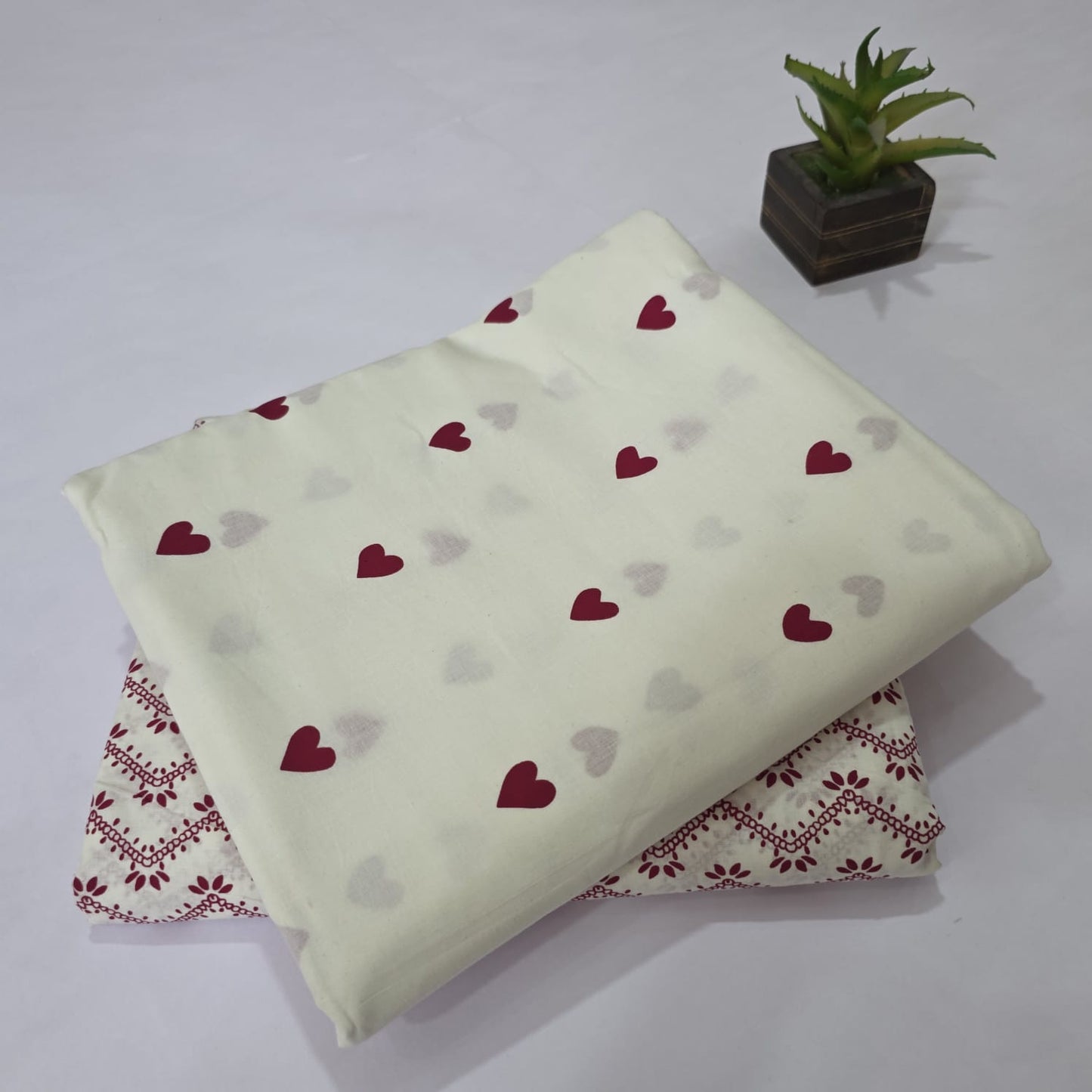 Pure Soft Cotton Handblock Printed 2PC Top-Bottom Suit Set