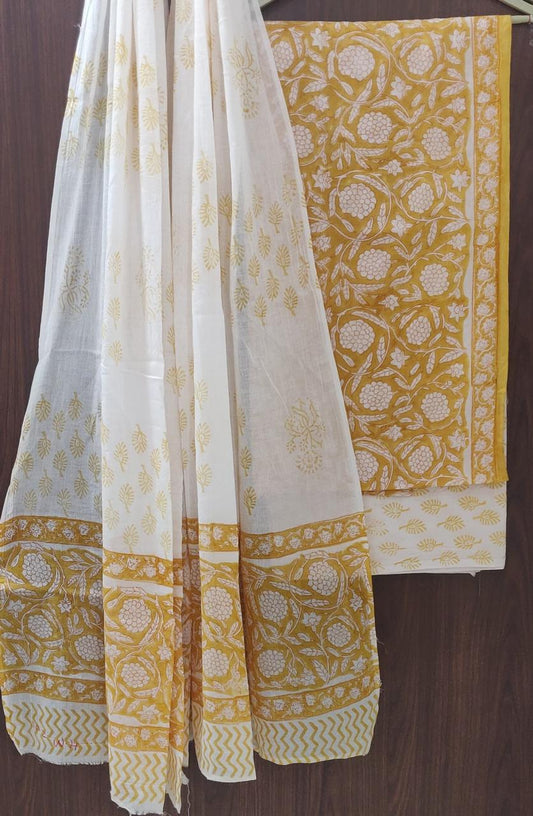 Pure Soft Cotton Hand Block Printed Suit Set