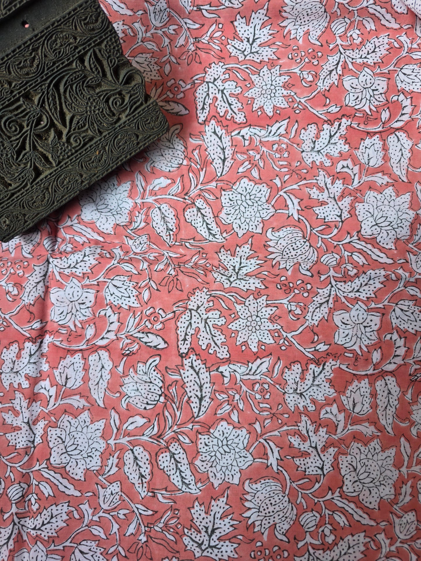 Pure Soft Cotton Handblock Printed Fabric