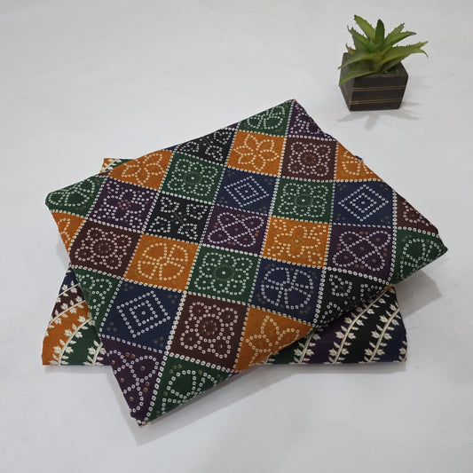 Pure Soft Cotton Handblock Printed 2PC Top-Bottom Suit Set