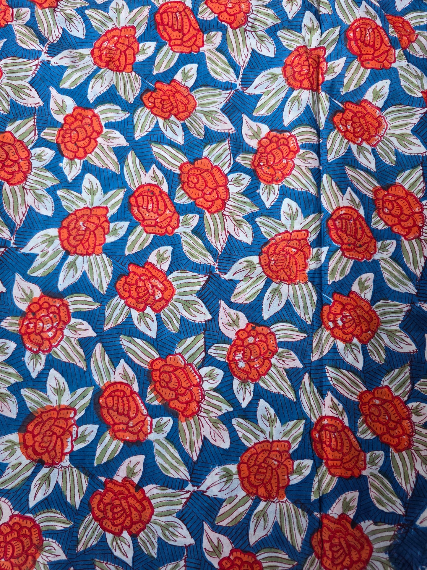 Pure Soft Cotton Handblock Printed Fabric