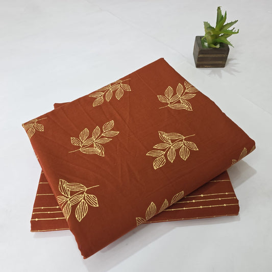 Pure Soft Cotton Handblock Printed 2PC Top-Bottom Suit Set