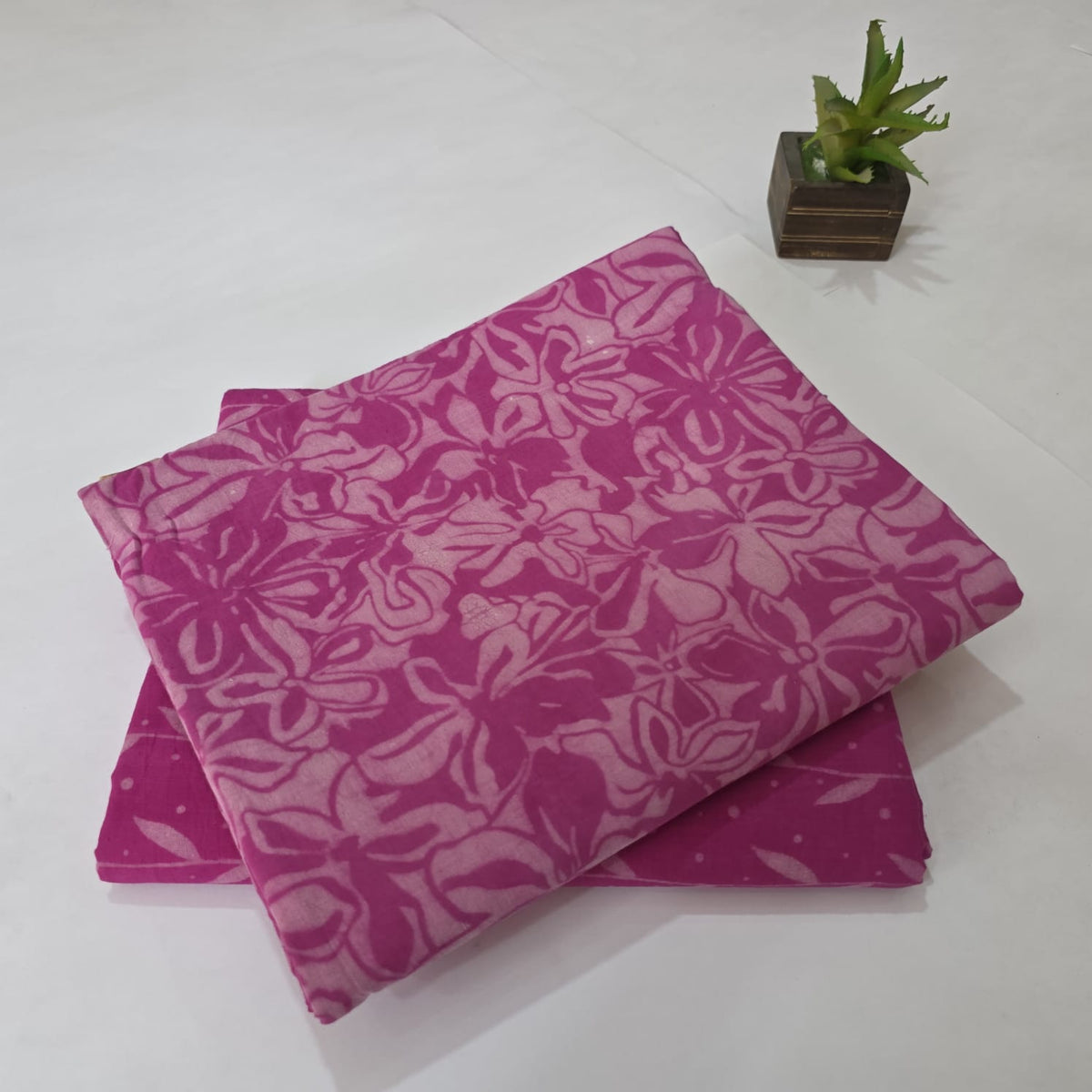 Pure Soft Cotton Handblock Printed 2PC Top-Bottom Suit Set