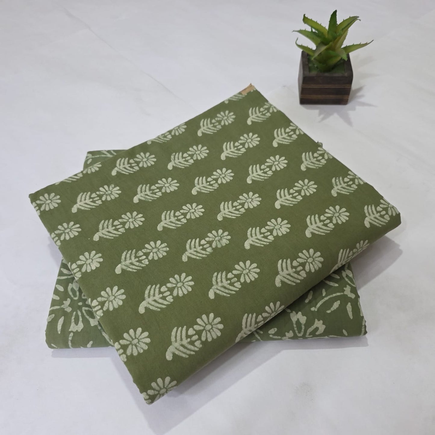 Pure Cotton Handblock Printed 2PC Top-Bottom Suit Set