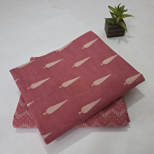 Pure Soft Cotton Handblock Printed 2PC Top-Bottom Suit Set