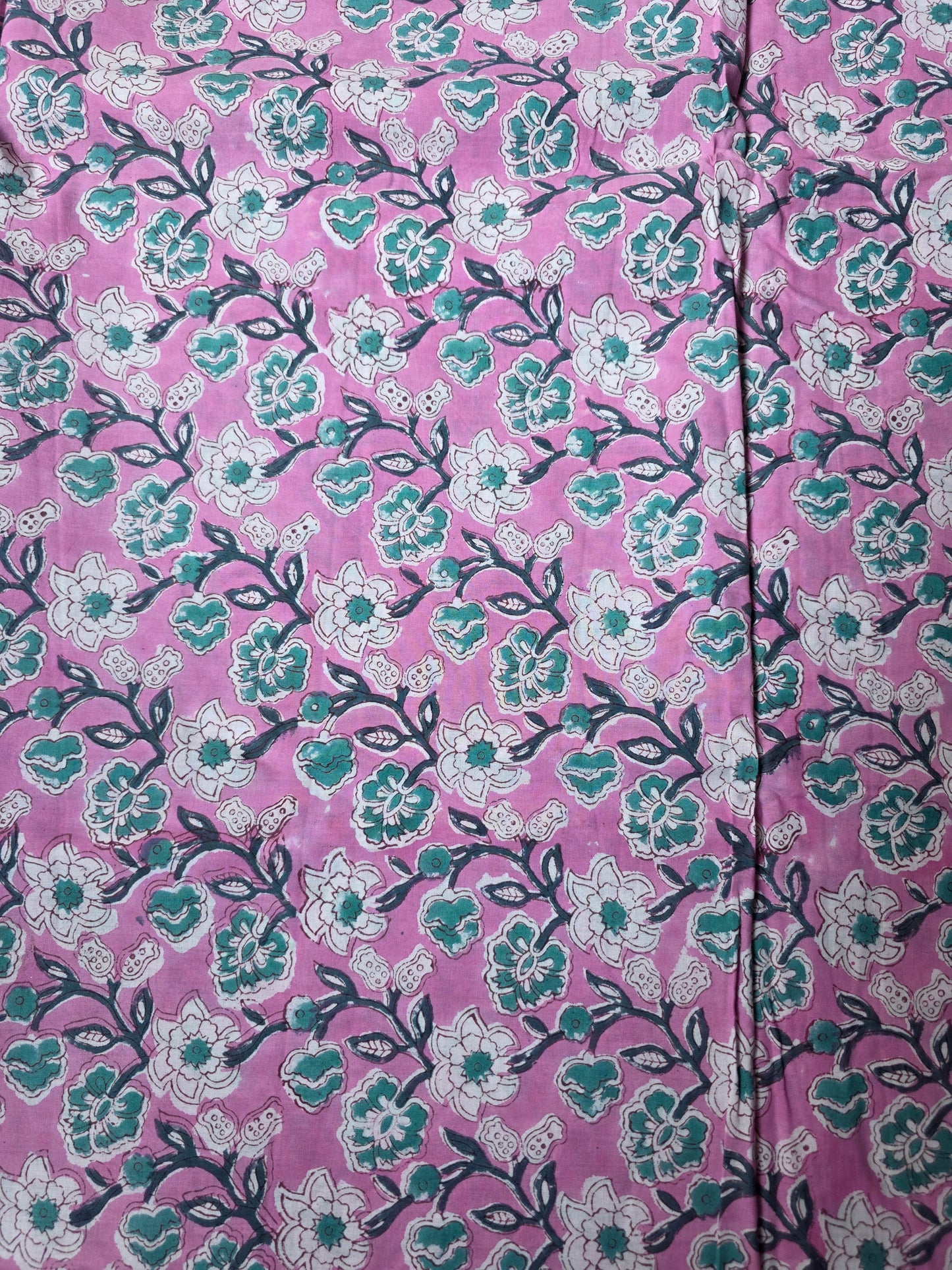 Pure Soft Cotton Handblock Printed Fabric