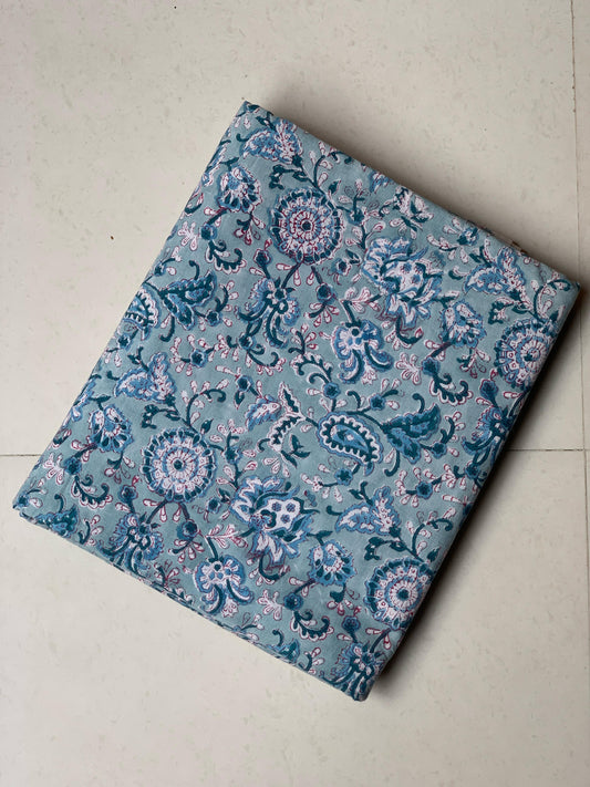 Pure Soft Cotton Handblock Printed Fabric