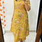 Premium Floral Fine Cotton Printed A-Line Pattern Kurti-Palazzo Set