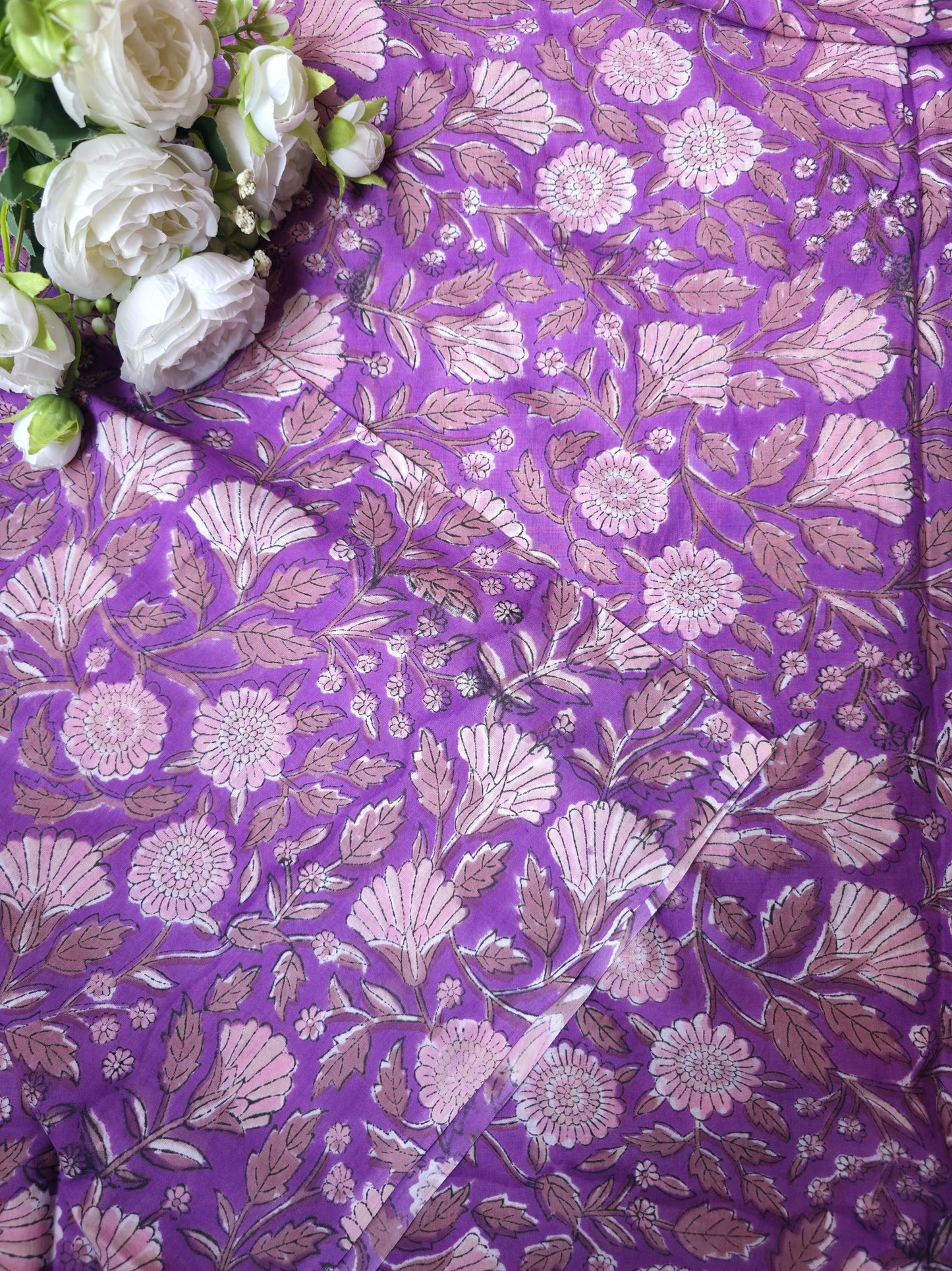 Pure Soft Cotton Handblock Printed Fabric