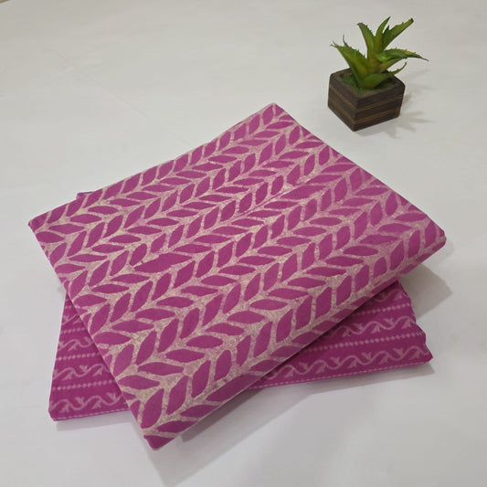 Pure Cotton Handblock Printed 2PC Top-Bottom Suit Set