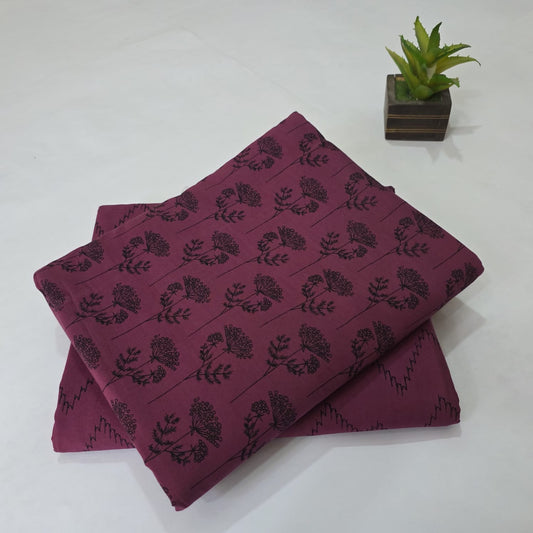 Pure Soft Cotton Handblock Printed 2PC Top-Bottom Suit Set