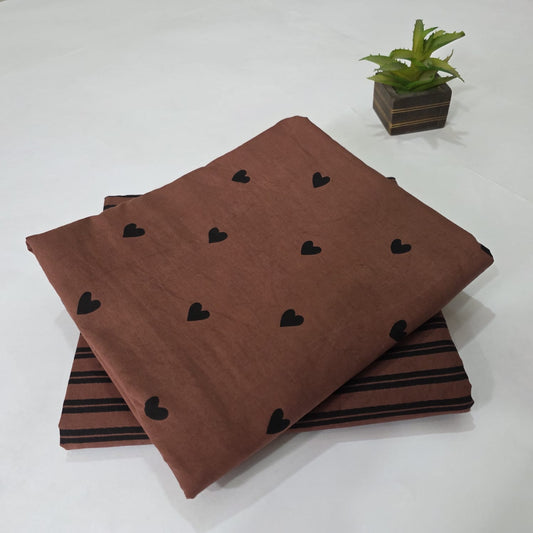 Pure Soft Cotton Handblock Printed 2PC Top-Bottom Suit Set