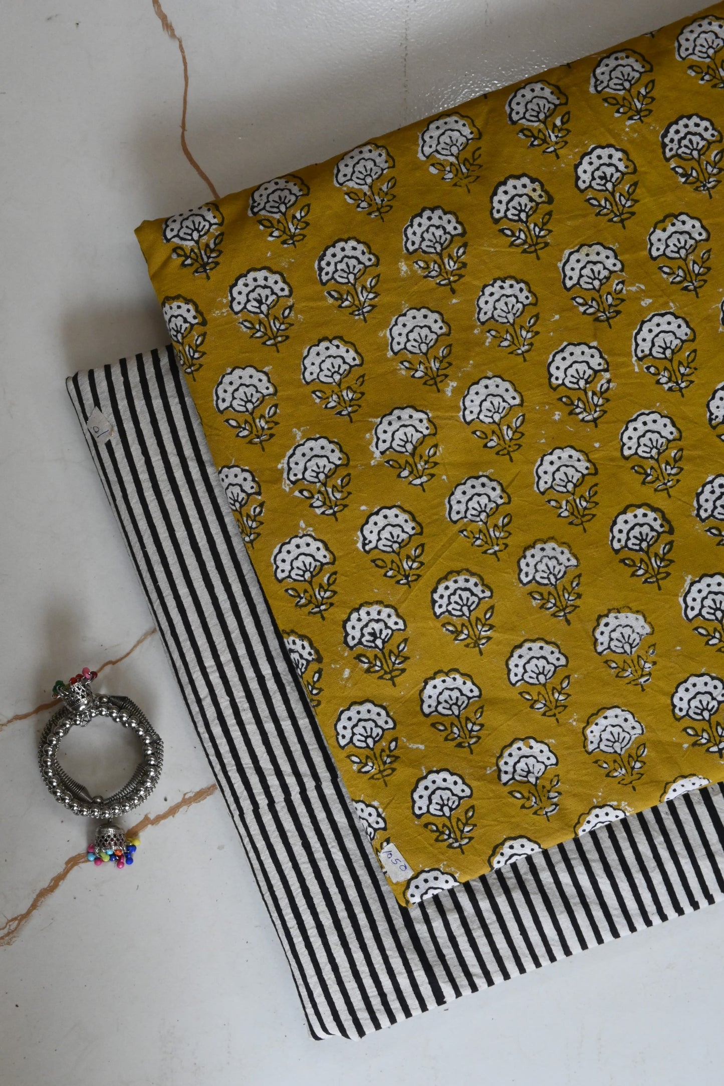 Pure Soft Cotton Handblock Printed 2PC Top-Bottom Suit Set (2.50 Meter Each)