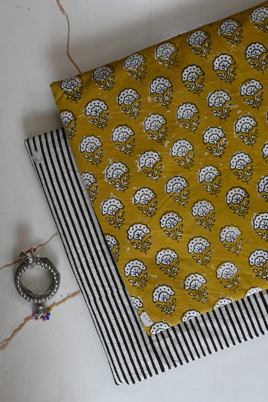 Pure Soft Cotton Handblock Printed 2PC Top-Bottom Suit Set (2.50 Meter Each)