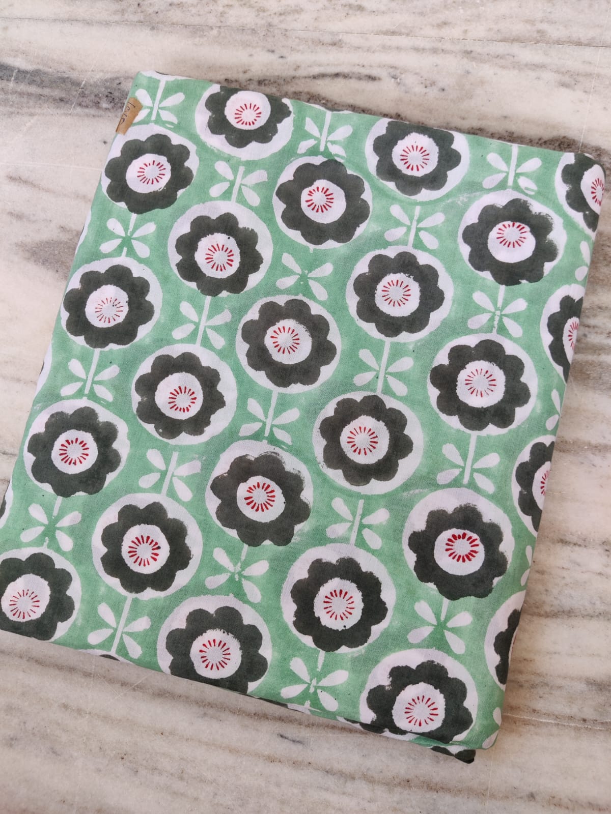 (Pre-cut 2 Meter) Pure Soft Cotton Hand Block Printed Fabric