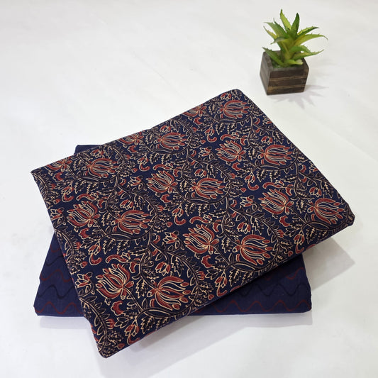 Pure Cotton Handblock Printed 2PC Top-Bottom Suit Set