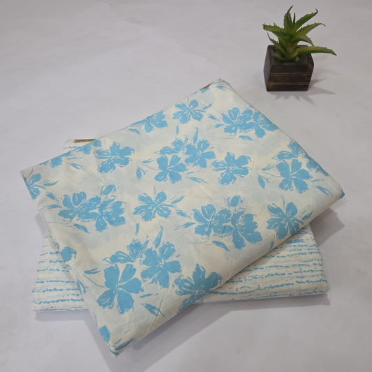 Pure Soft Cotton Handblock Printed 2PC Top-Bottom Suit Set