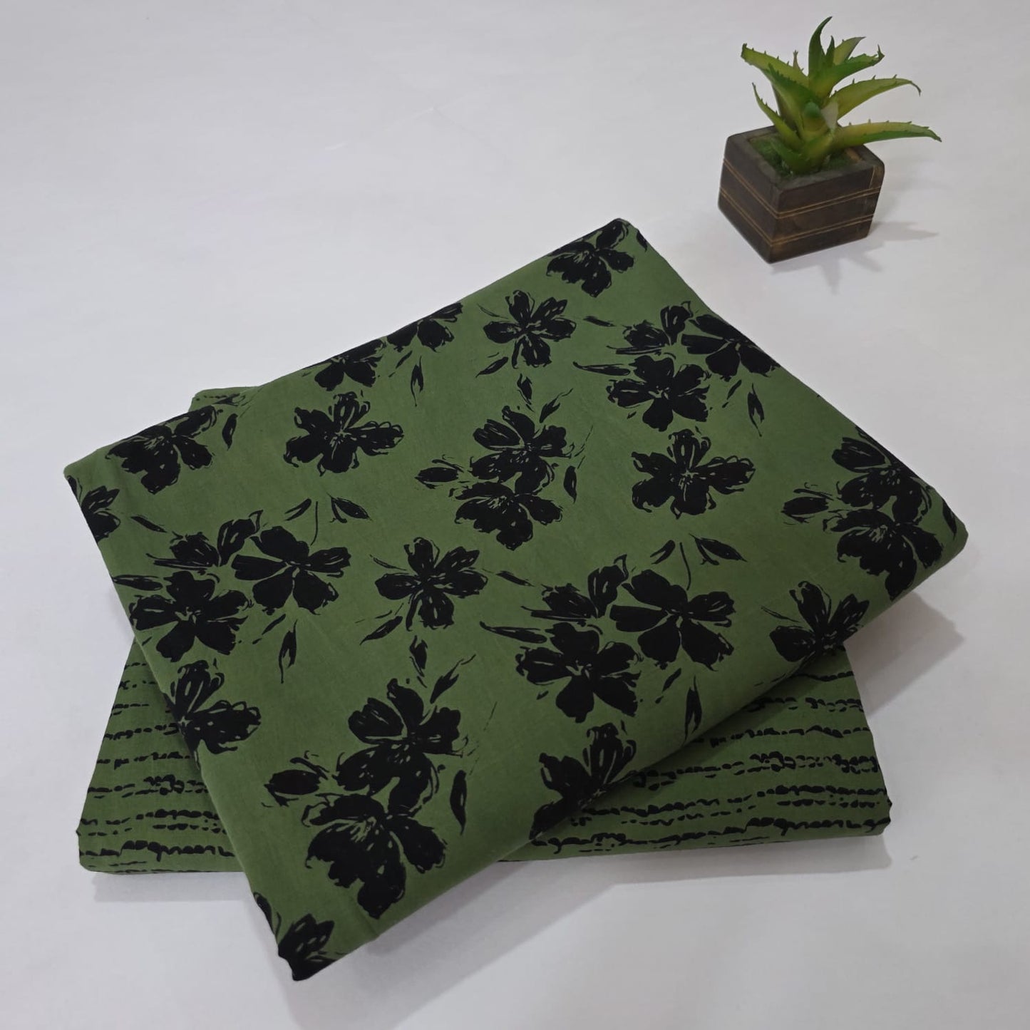 Pure Soft Cotton Handblock Printed 2PC Top-Bottom Suit Set