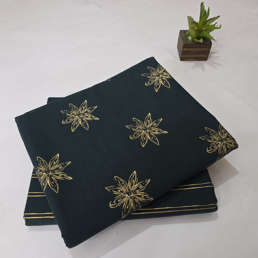 Pure Soft Cotton Handblock Printed 2PC Top-Bottom Suit Set