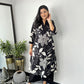 Premium Floral Fine Cotton Printed A-Line Pattern Kurti-Palazzo Set