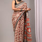 Pure Soft Cotton Handblock Printed Saree With Blouse