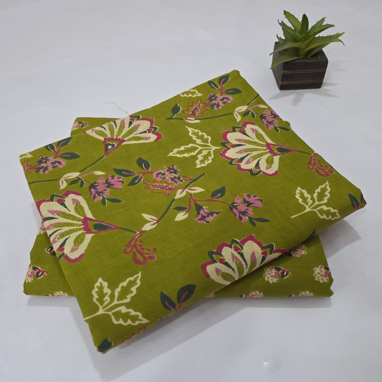 Pure Soft Cotton Handblock Printed 2PC Top-Bottom Suit Set