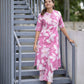 Premium Floral Fine Cotton Printed A-Line Pattern Kurti-Palazzo Set