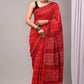 Pure Soft Cotton Handblock Printed Saree With Blouse