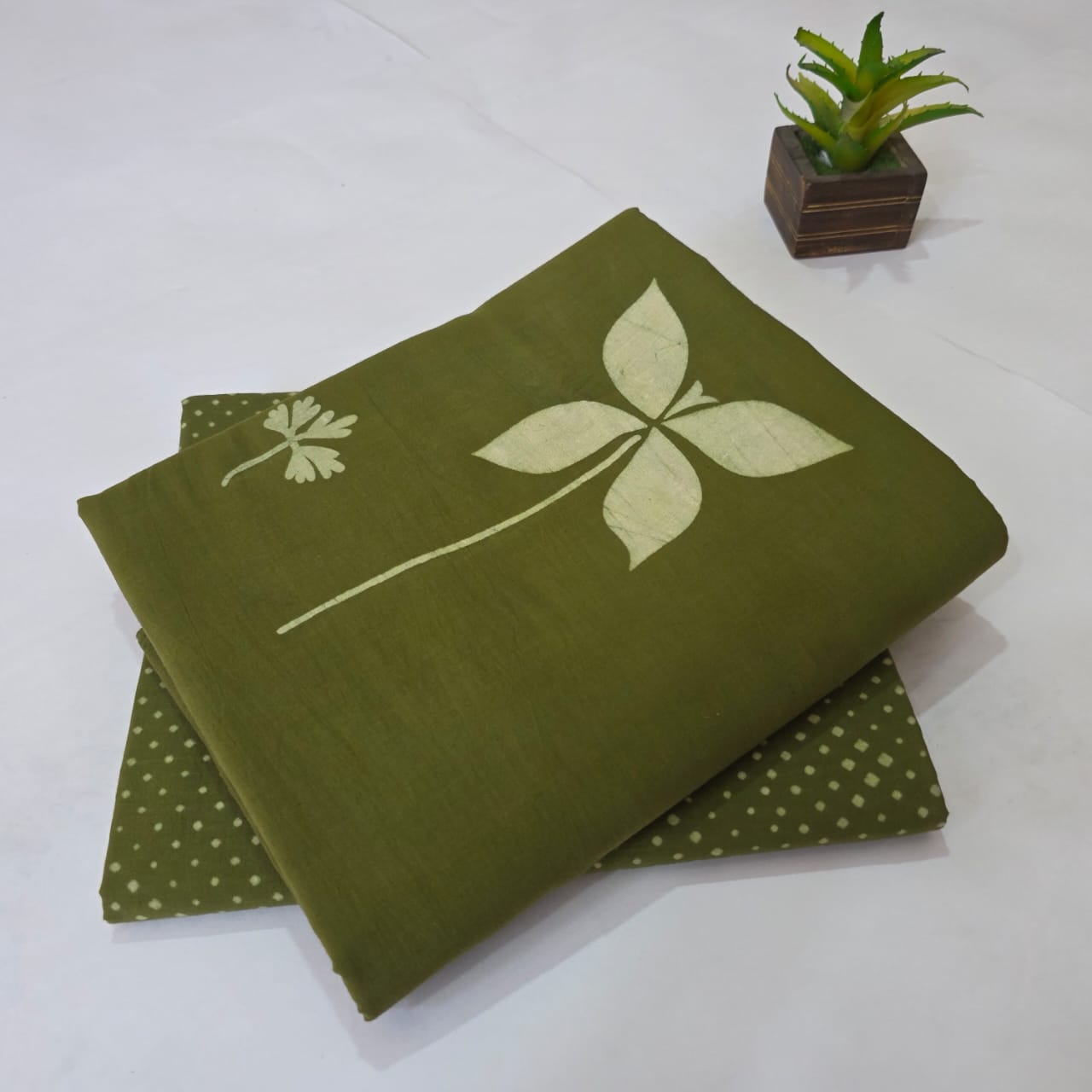 Pure Cotton Handblock Printed 2PC Top-Bottom Suit Set