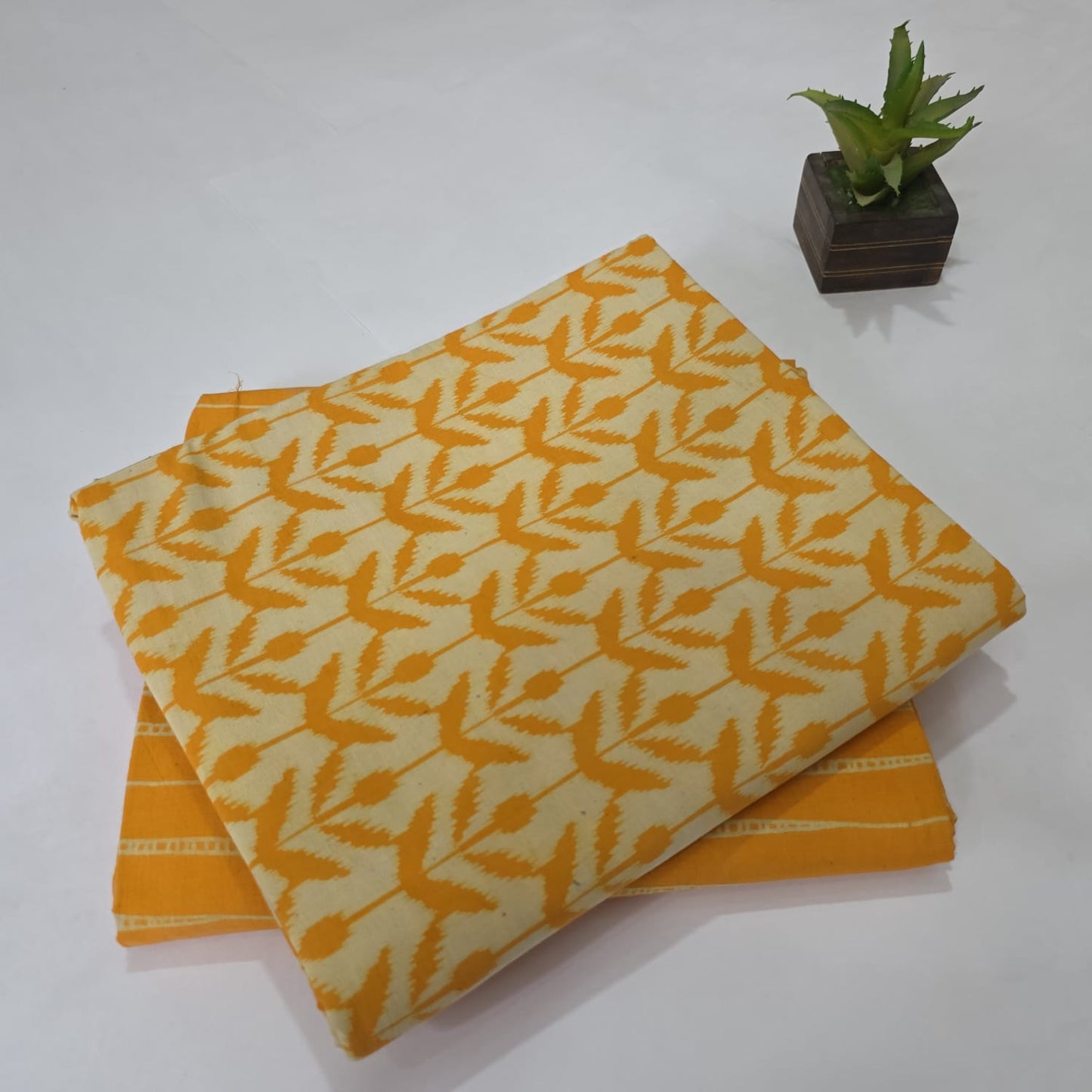 Pure Soft Cotton Handblock Printed 2PC Top-Bottom Suit Set