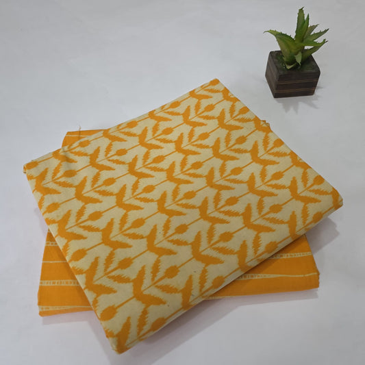 Pure Soft Cotton Handblock Printed 2PC Top-Bottom Suit Set