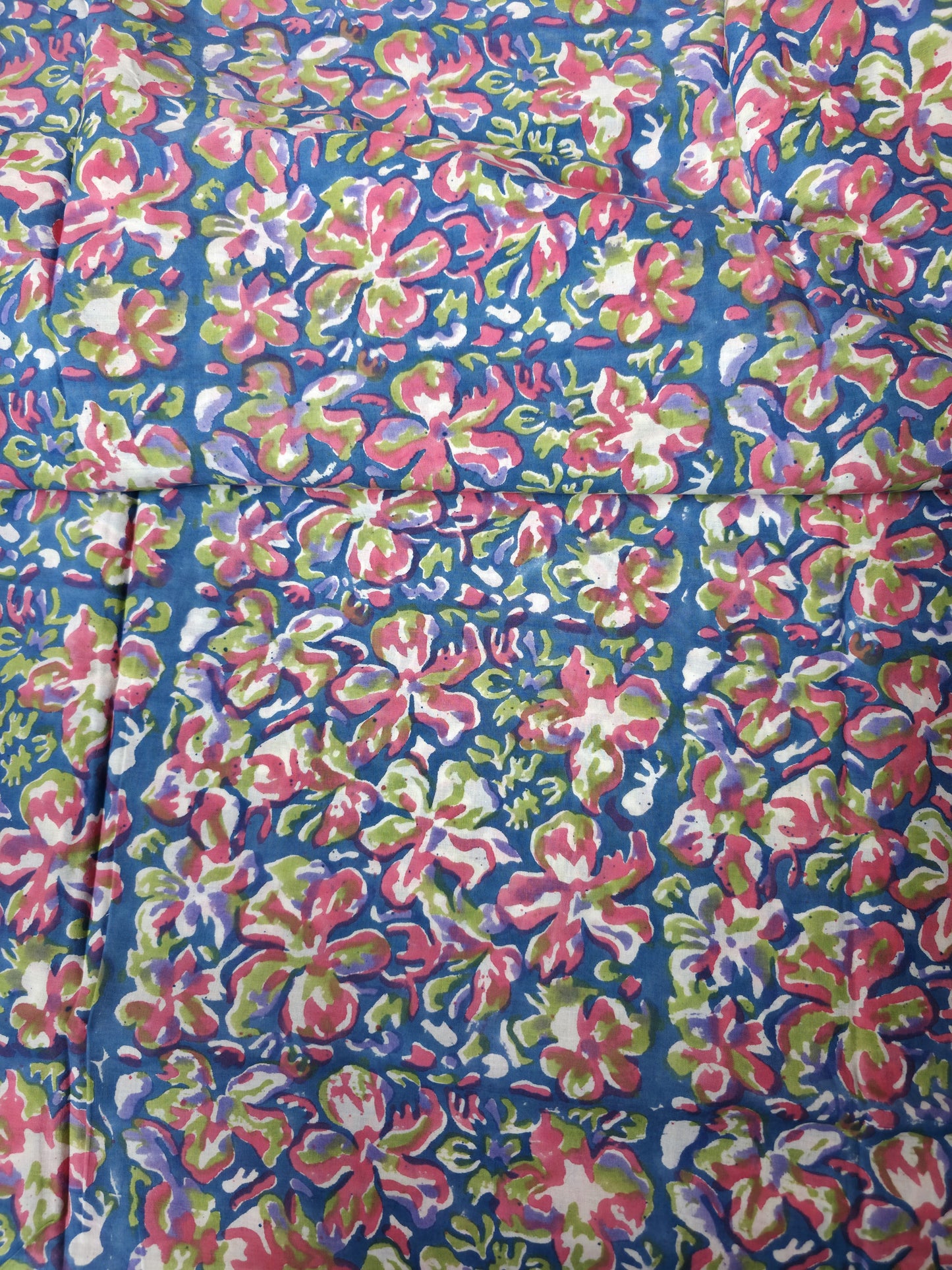 Pure Soft Cotton Handblock Printed Fabric