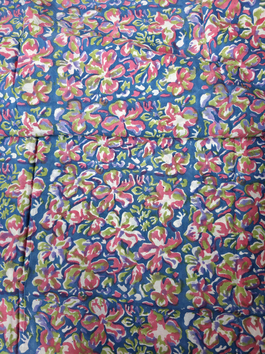 Pure Soft Cotton Handblock Printed Fabric