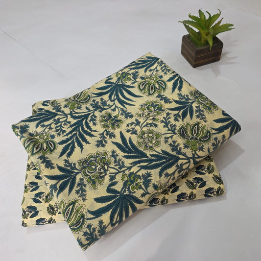 Pure Cotton Handblock Printed 2PC Top-Bottom Suit Set