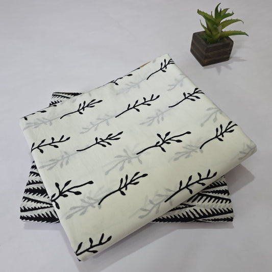 Pure Soft Cotton Handblock Printed 2PC Top-Bottom Suit Set