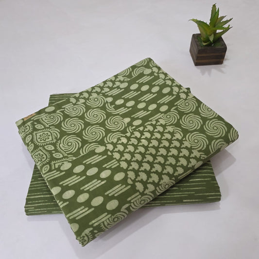 Pure Soft Cotton Handblock Printed 2PC Top-Bottom Suit Set