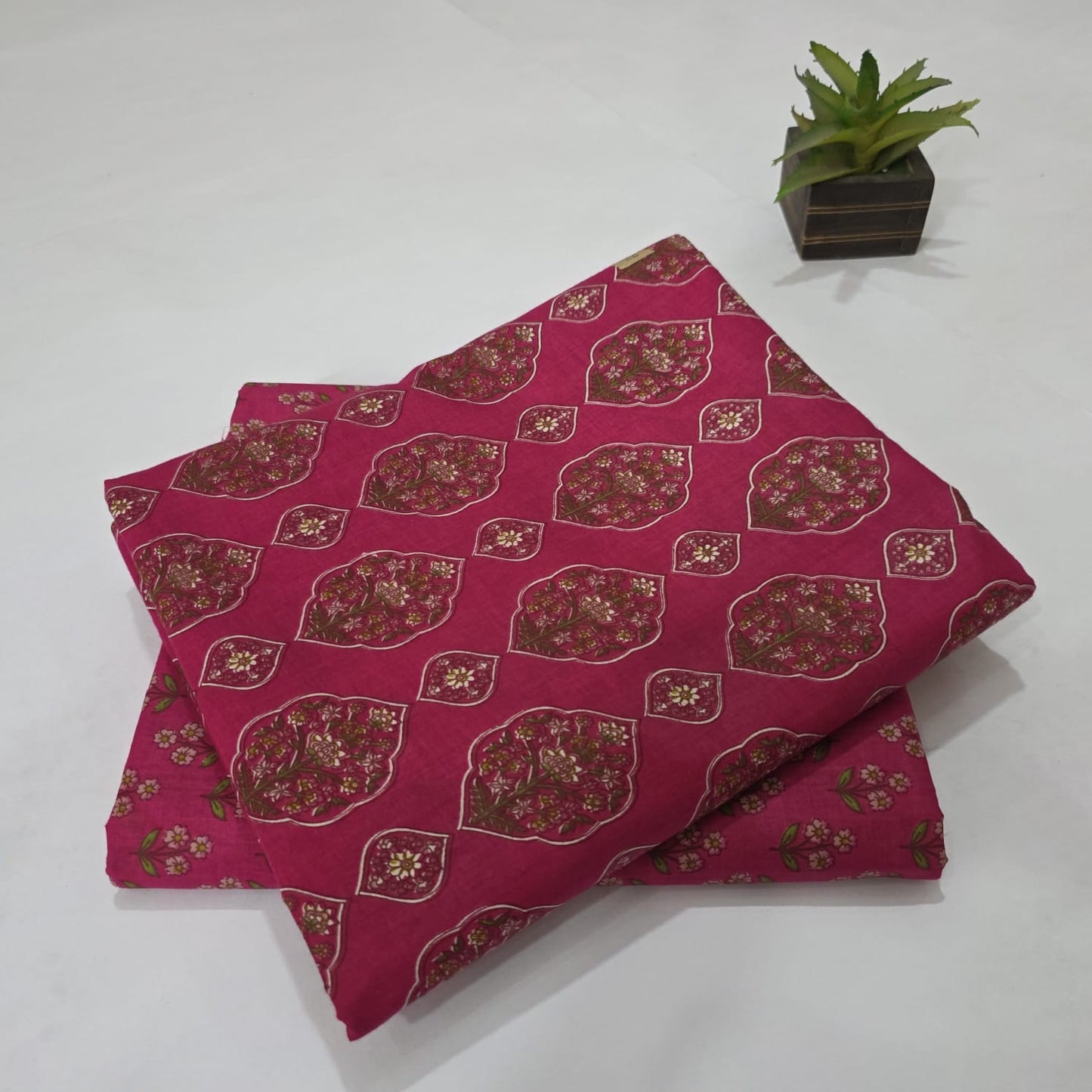 Pure Soft Cotton Handblock Printed 2PC Top-Bottom Suit Set