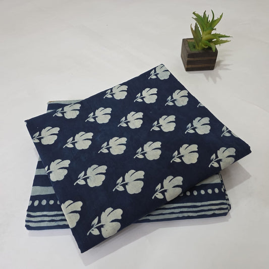 Pure Cotton Handblock Printed 2PC Top-Bottom Suit Set